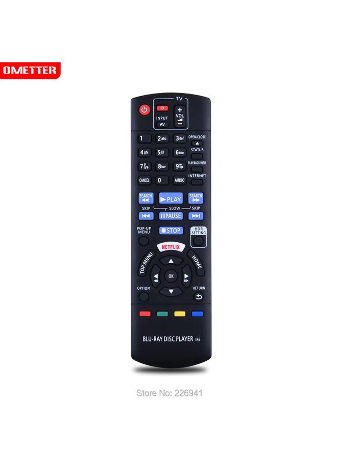OMETTER - N2QAYB001147 Replaced Remote fit for Panasonic Blu-ray Disc Player DMP-UB300 UB310 UB314 UB390 UB400 UB404 UB820 UB824 DP-UB420 - Image 1