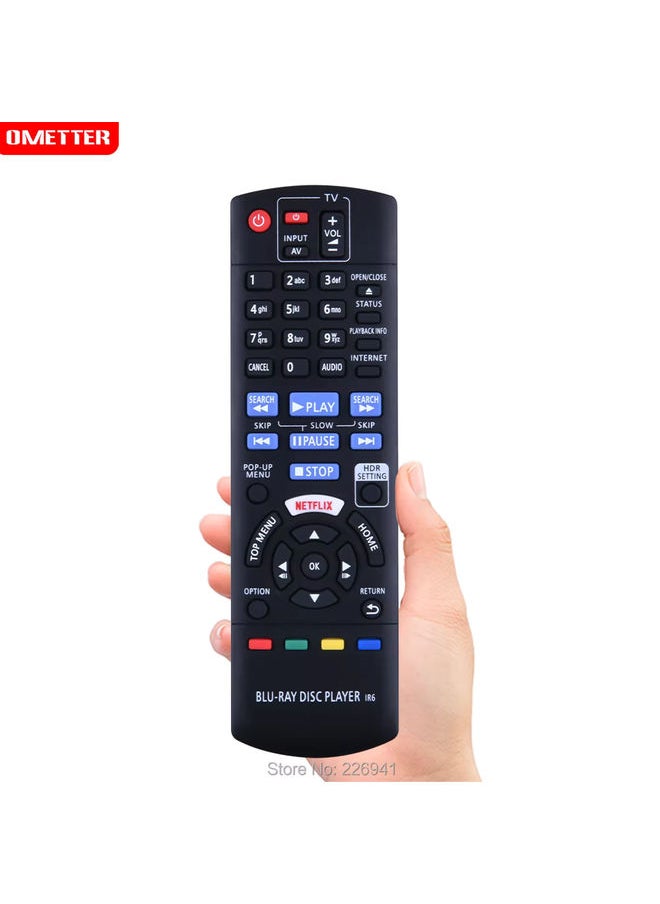 OMETTER - N2QAYB001147 Replaced Remote fit for Panasonic Blu-ray Disc Player DMP-UB300 UB310 UB314 UB390 UB400 UB404 UB820 UB824 DP-UB420 - Image 1