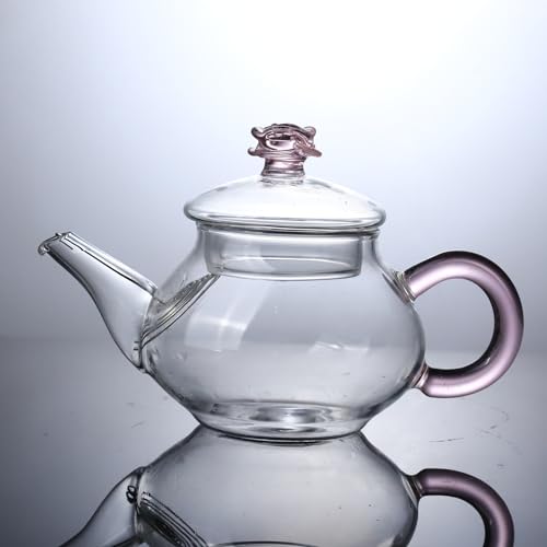 Mozacona Mini Tea Pot, Glass Teapot Small Tea Kettle for One person use,100ml - Image 2