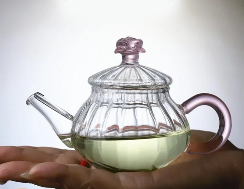 Mozacona Mini Tea Pot, Glass Teapot Small Tea Kettle for One person use,100ml - Image 4