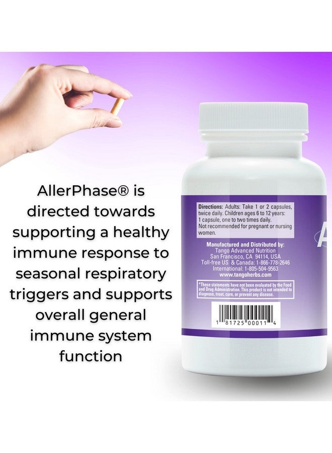 Tango Allerphase Natural Herbal Sinus And Lung Relief Supplement For Seasonal Respiratory Discomfort Caused By Pollens Dust And Dander (30 Vegetarian Capsules) - Image 5