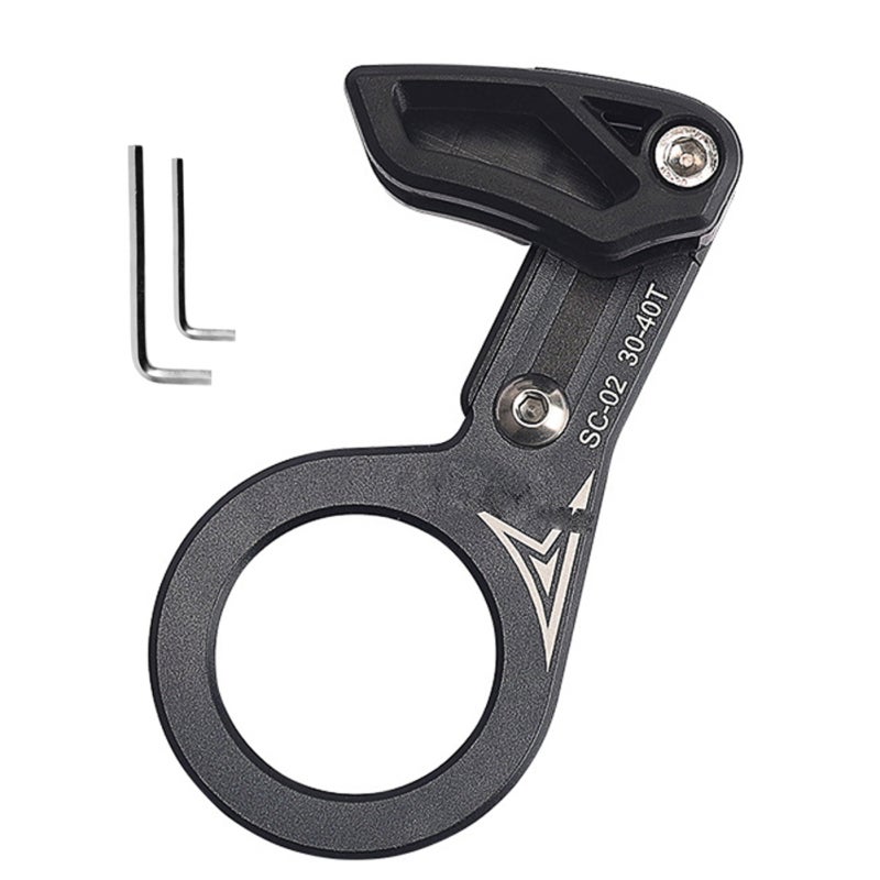 LeBycle Chain Stabilizer: Black Simple Type - High-quality Aluminum Alloy, Durable Wear-resistant, Lightweight Compact - for Mountain Bikes with Threaded Bottom Bracket - Image 1