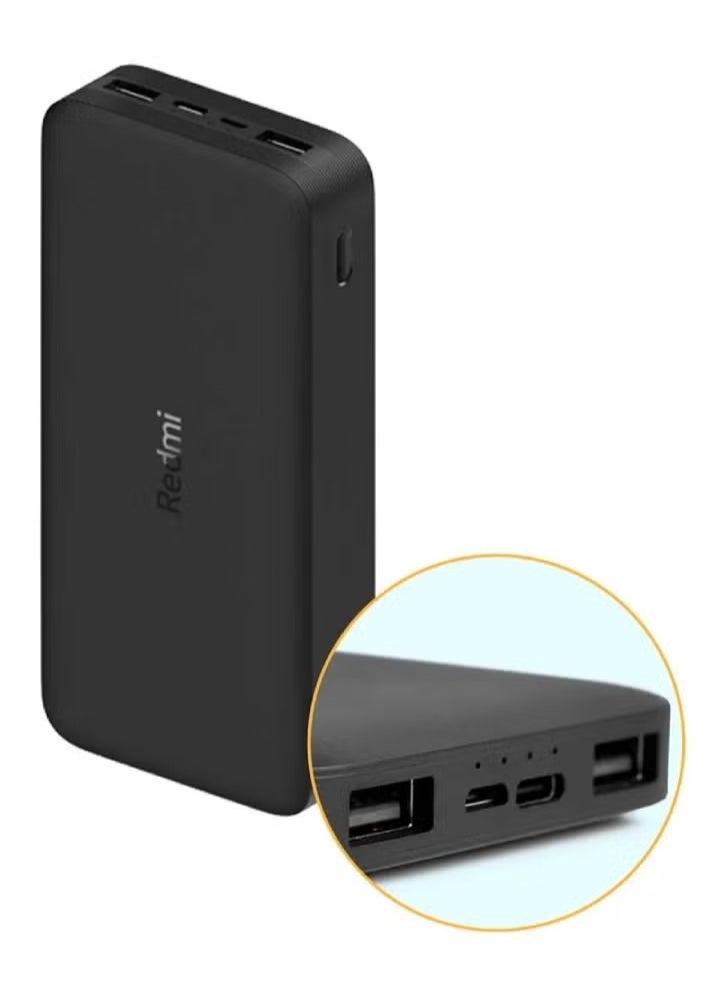 JAJEEK 18W Fast Charger Power Bank 20000mAh – High Capacity Portable Battery, Quick Charging for Smartphones, Tablets, and More, USB-C & USB-A Ports, Compact Design, Black - Image 4