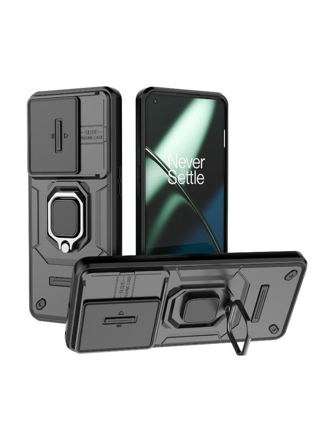 S-TOP Case For OnePlus 11 5G Sliding Camshield TPU + PC Shockproof Phone Case with Holder - Image 1
