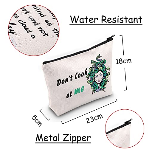 JXGZSO Funny Snake Women Cosmetic Bag Greek Makeup Zipper Pouch Snake Hair Lady Travel Bag Greek Mythology Gift - Image 2
