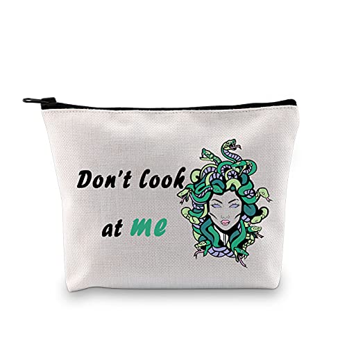 JXGZSO Funny Snake Women Cosmetic Bag Greek Makeup Zipper Pouch Snake Hair Lady Travel Bag Greek Mythology Gift - Image 1