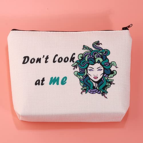 JXGZSO Funny Snake Women Cosmetic Bag Greek Makeup Zipper Pouch Snake Hair Lady Travel Bag Greek Mythology Gift - Image 3