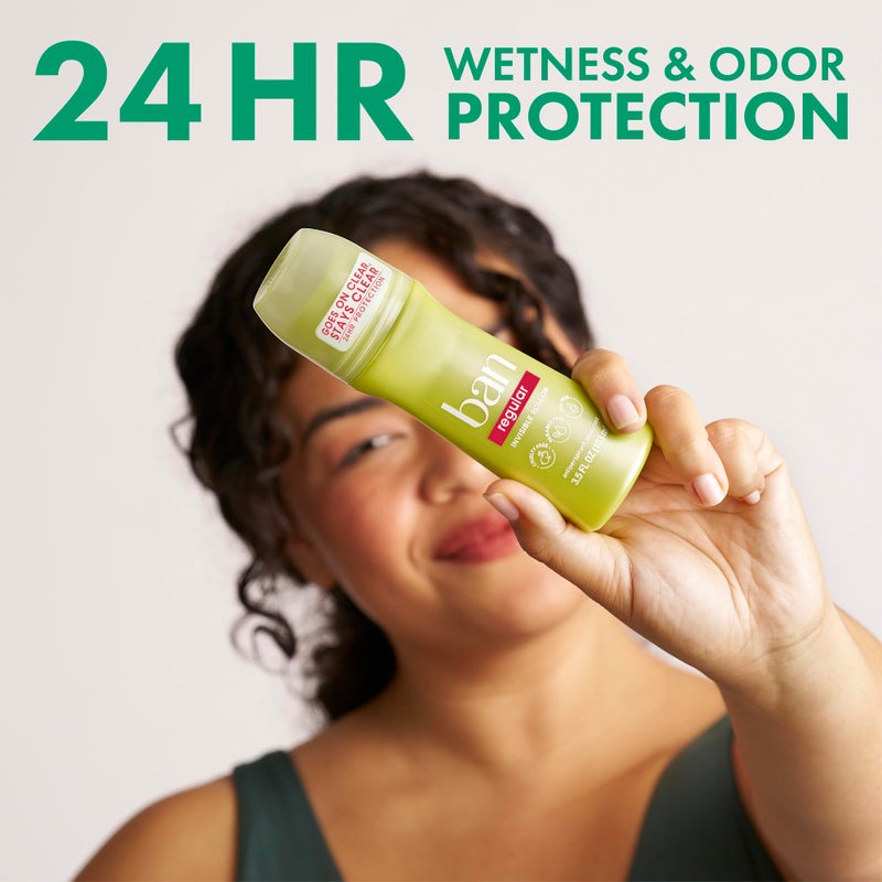 Ban Original Unscented 24-hour Invisible Antiperspirant, 3.5oz Roll-on Deodorant, 4-pack, Underarm Wetness Protection, with Odor-fighting Ingredients - Image 3