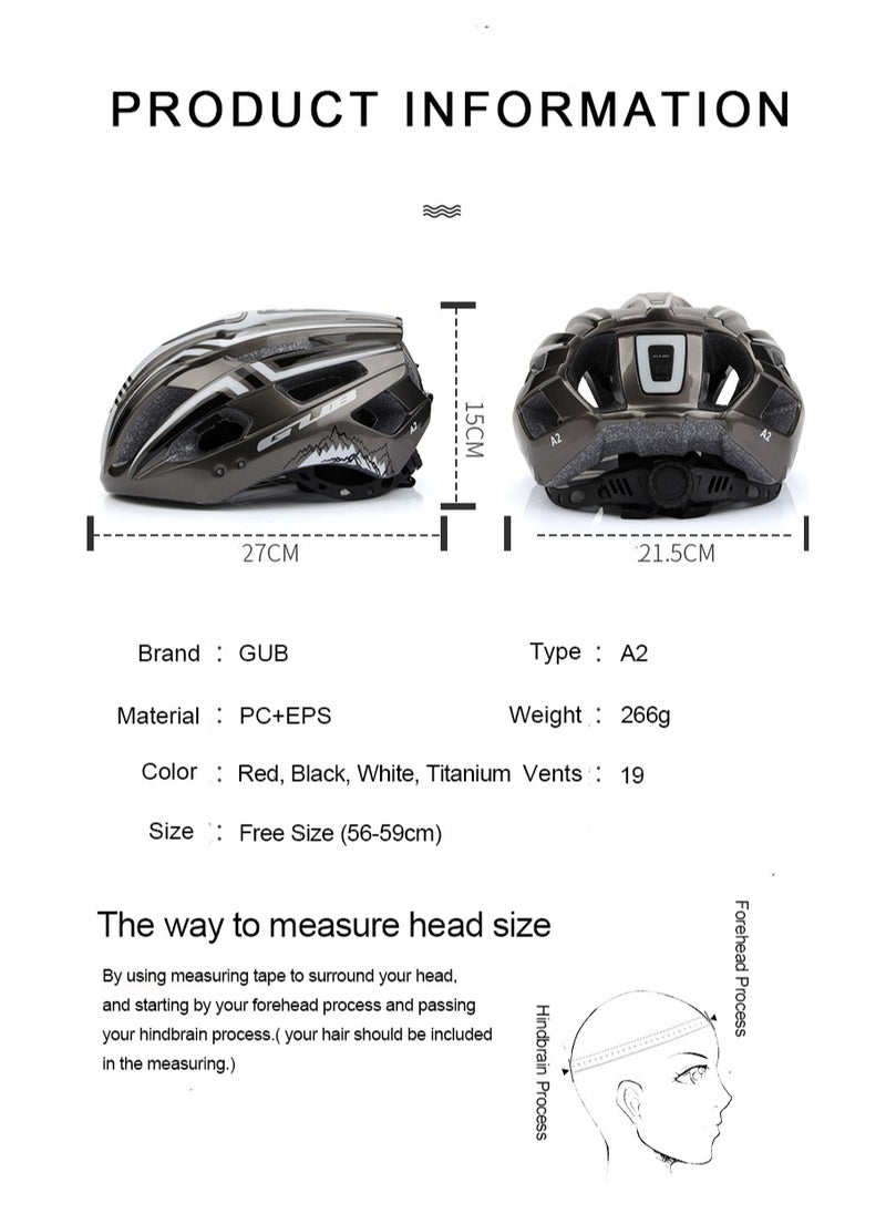 GUB Helmet A2 with back light USB charger light weight  - Image 2
