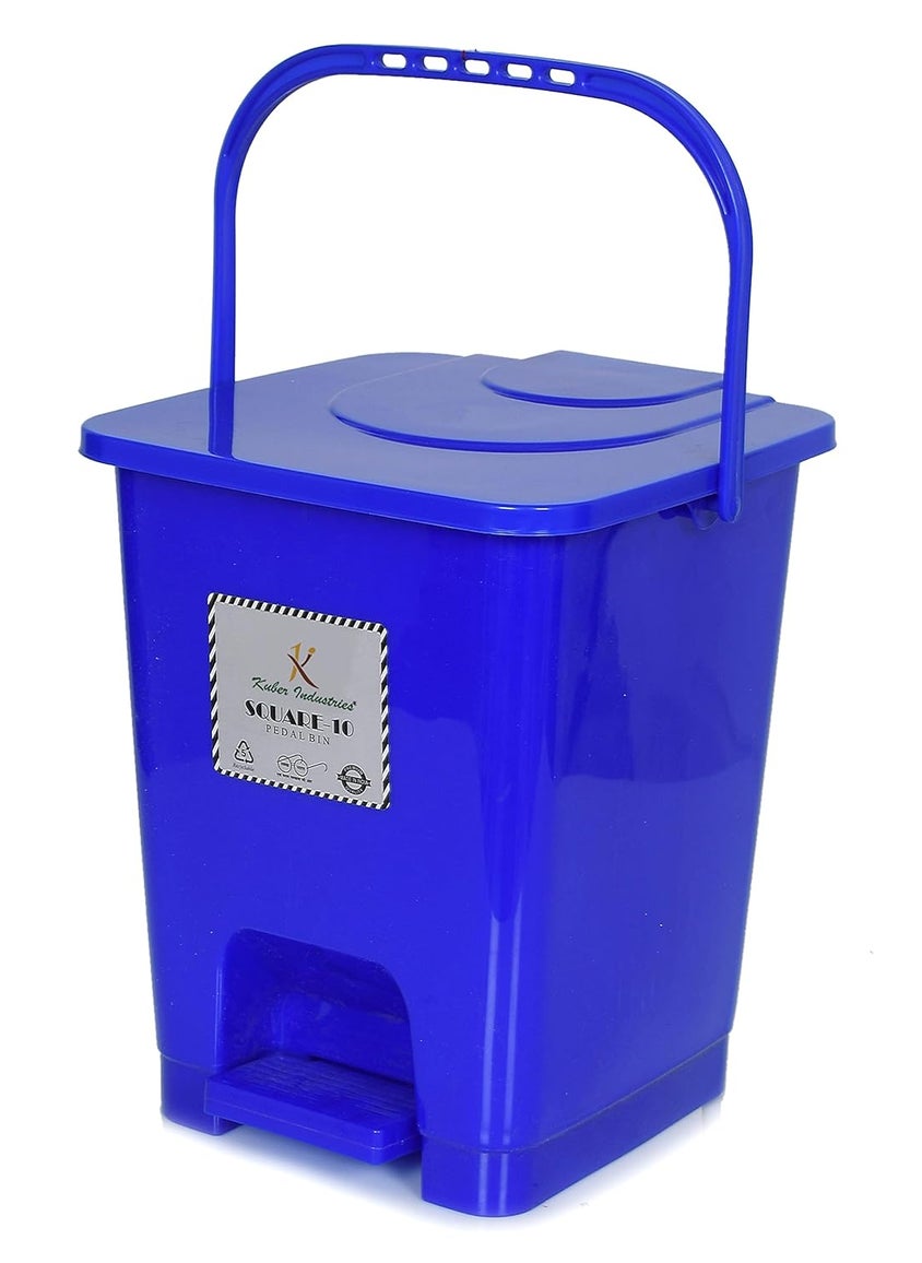 Kuber Industries Kuber Industries Premium Plastic Pedal Dustbin 10 Ltr Red Yellow BluePack of 3  - Image 3