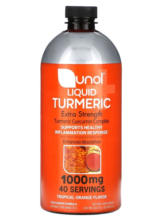 Qunol Liquid Turmeric Extra Strength Tropical Orange 1000 mg 20.3 fl oz (600 ml)