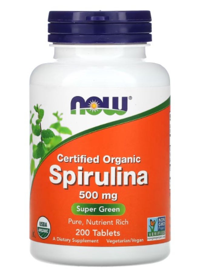 Now Foods Spirulina 500 Mg - 200 Tabs - Image 3