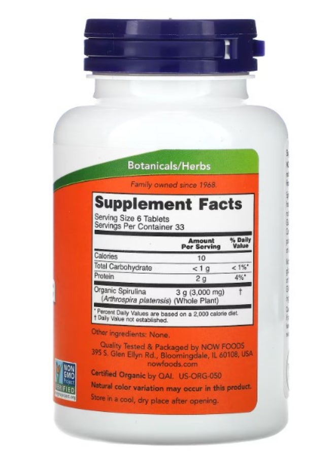 Now Foods Spirulina 500 Mg - 200 Tabs - Image 2