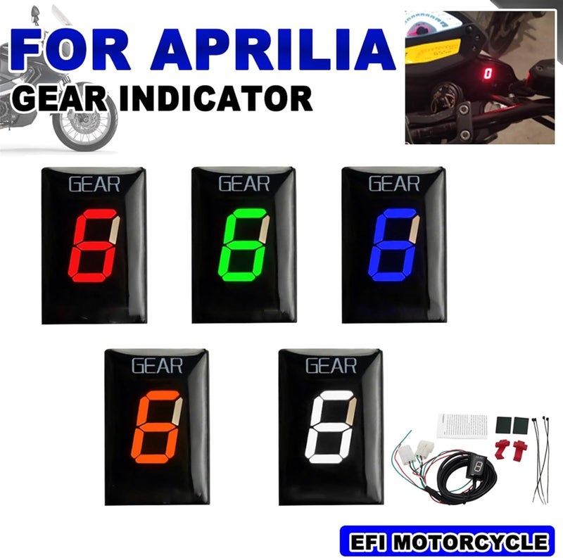 QASULER Motorcycle Gear Display Indicator - Green Bracket - Image 3