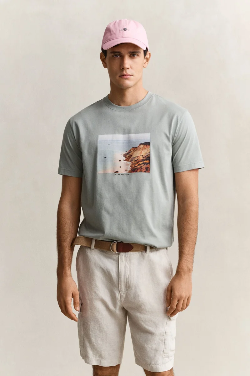 GANT  Scenery Graphic Short Sleeve T-Shirt for Men | Best Price UAE