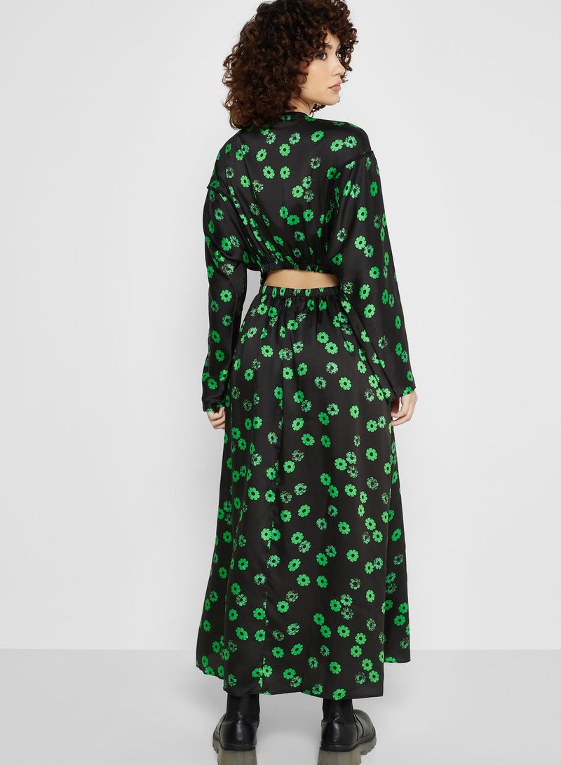 توب شوب فستان بطبعات ازهار - Image 2