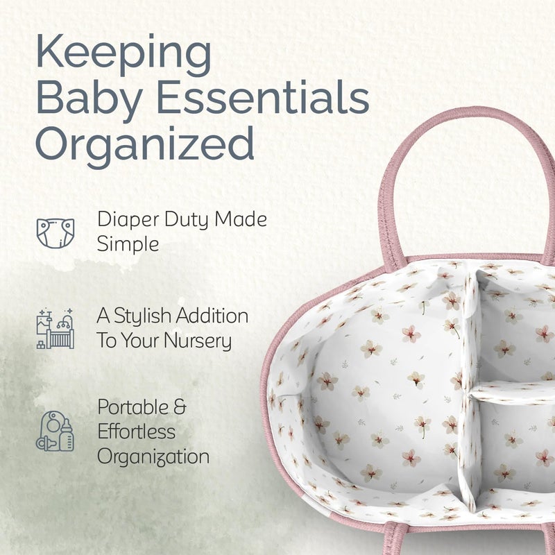 KiddyCare حامل حفاضات كيدي كير منظم حفاضات سلة تغيير (وردي) - Image 2