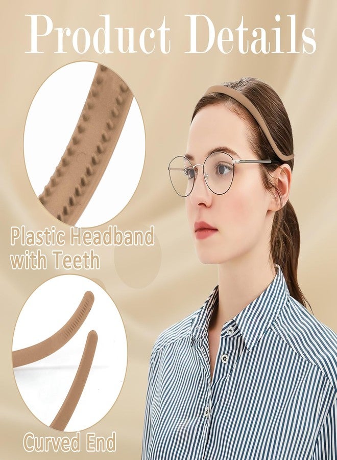 Hapdoo Sunglasses Headband for Women No Pressure Matte Non Slip Head Bands for Women’s Hair with Teeth, Comfortable Sun Glasses Headband 6PCS Thin Plastic Hairbands - Image 2