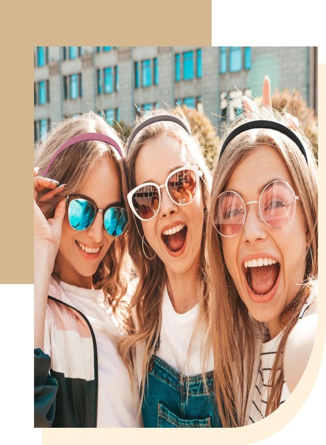 Hapdoo Sunglasses Headband for Women No Pressure Matte Non Slip Head Bands for Women’s Hair with Teeth, Comfortable Sun Glasses Headband 6PCS Thin Plastic Hairbands - Image 5