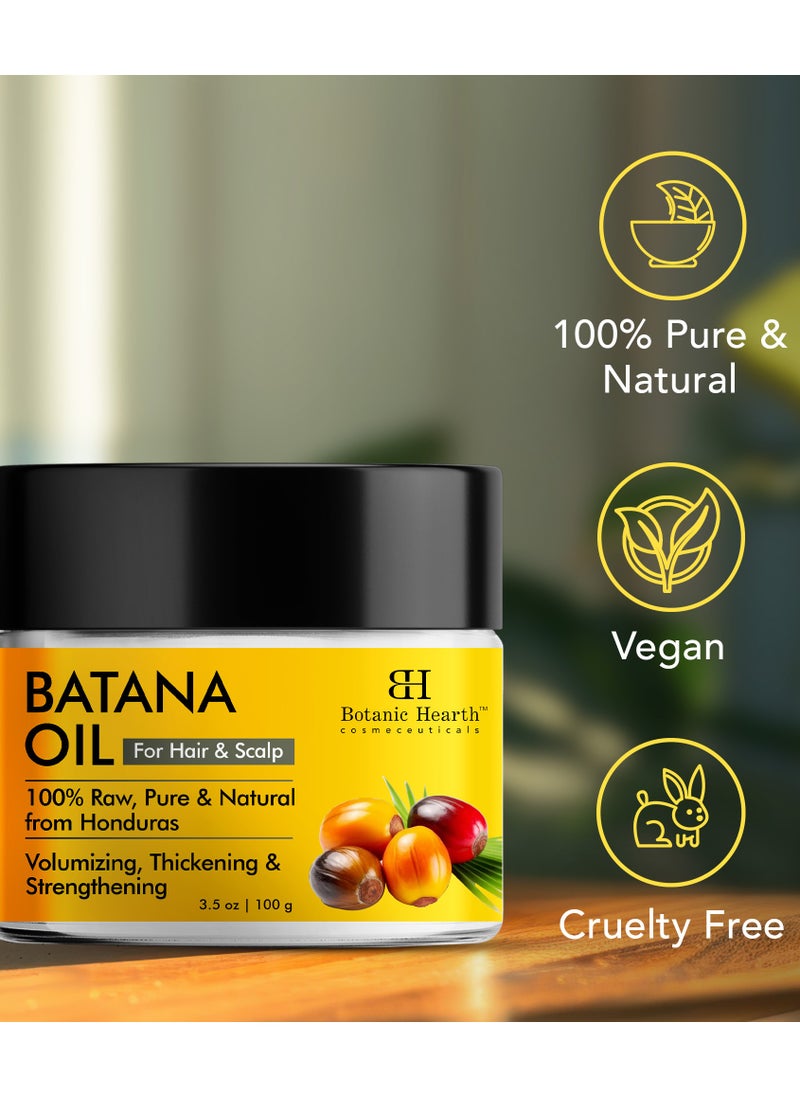 Botanic Hearth Botanic Hearth Batana Oil for Hair Growth | Batana Butter 100gm |Natural, Unrefined & Organic, Sourced from Honduras - Enhances Hair Thickness, Prevents Hair Loss, Repairs Damaged Hair for Men & Women  - Image 5