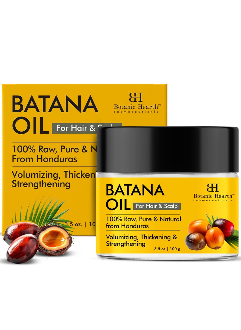 Botanic Hearth Botanic Hearth Batana Oil for Hair Growth | Batana Butter 100gm |Natural, Unrefined & Organic, Sourced from Honduras - Enhances Hair Thickness, Prevents Hair Loss, Repairs Damaged Hair for Men & Women  - Image 1