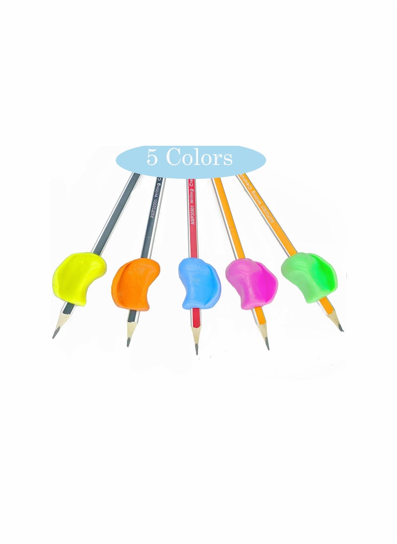 Y&D - Pencil Grips, Grips for Children Handwriting,Writing Aid Pen Grip Kids,Silicone Ergonomic Posture Correction Writing Tool Preschoolers, Adults, Lefty or Righty (Multicolor) - Image 1