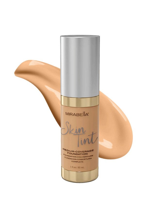Mirabella Skin Tint Creme Liquid Foundation Makeup, Oil-Free Mineral Foundation For Medium Coverage - W/Hyaluronic Acid, Squalane, & Allantoin For All Skin Types - Iin Neutral - Image 1