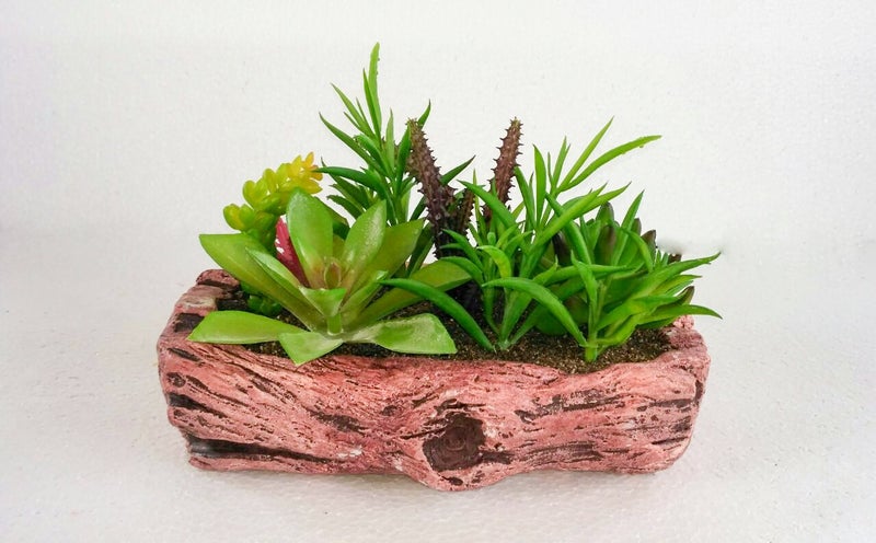 Garden Art Garden Art Artificial Succulent Bonsai Plant with Pot for Home OfficeTable Top AB20176 HEIGHT18cm WIDTH23cm 