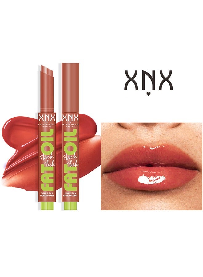 أكس أن أكس Fat Oil Slick Click Shiny Lip Balm, Lightweight Buildable Formula, Longlasting Hydrating Non Sticky Lipgloss - Image 2