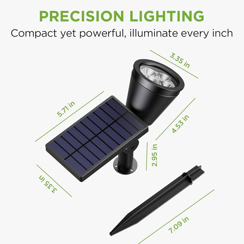InnoGear Solar Lights Outdoor Waterproof Solar Garden Light for Outside Yard Landscape Lighting Pathway Spot Lights Spotlight Wall Light Auto On/Off, Warm White - Image 3