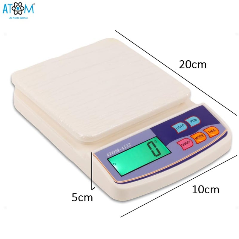 ATOM A122 Electronic Kitchen Digital Weighing Scale - Image 3