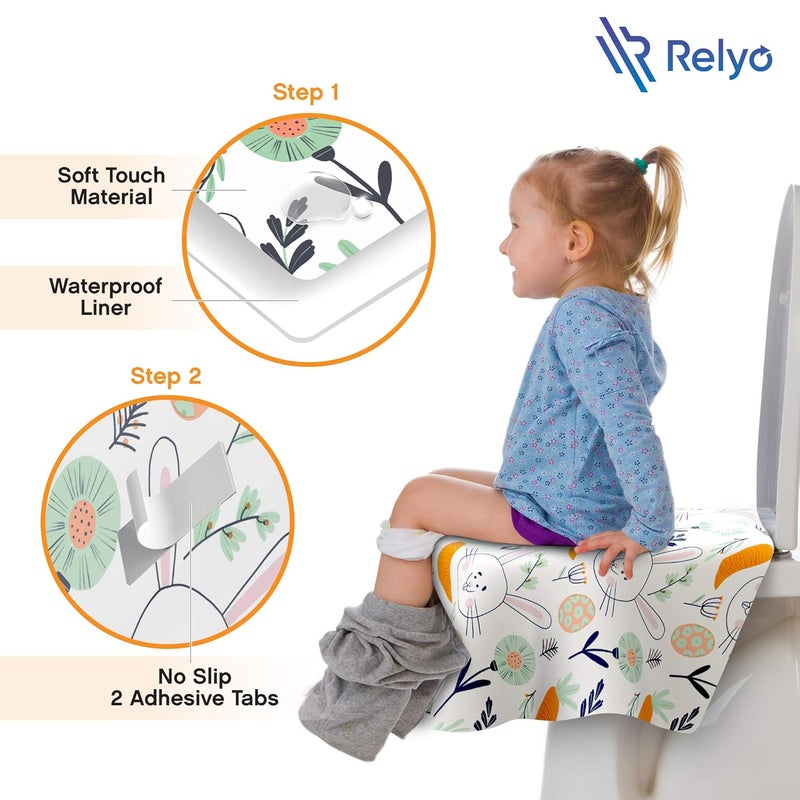 Relyo Disposable Toilet Seat Cover for Travel – 20 Pack with Covers Wrapped in Sets of 2, Non-Flushable Liners, Fits Most Seats – Kids, Toddlers, Adults - Image 3