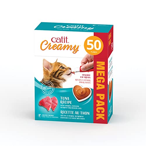 Catit Creamy Lickable Cat Treat, Healthy Cat Treat, Tuna, 50 Pack - Image 1
