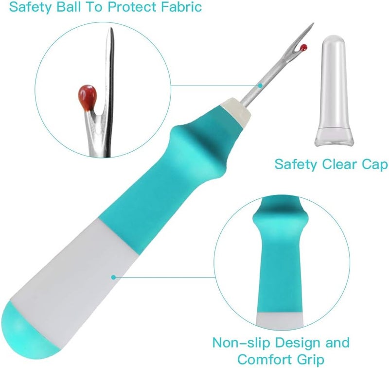 Lhedon Seam Ripper 3 PCS, Seam Rippers for Sewing, Ergonomic Grip, Colorful Large Thread Stitch Remover Tool Handy Stitch Rippers for Sewing Crafting Removing Hems and Seams，Christmas Gifts - Image 2