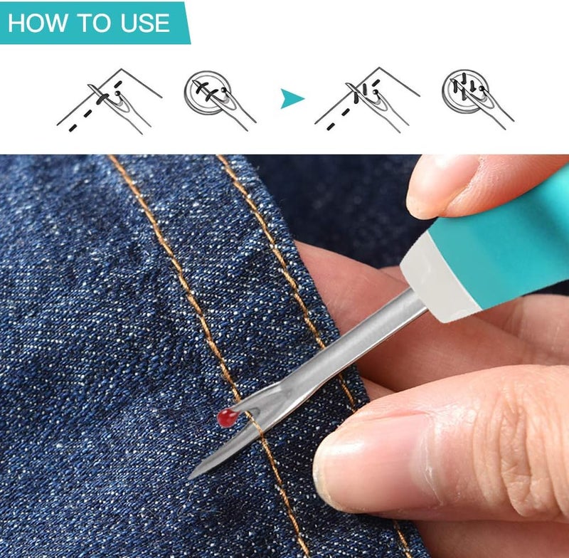Lhedon Seam Ripper 3 PCS, Seam Rippers for Sewing, Ergonomic Grip, Colorful Large Thread Stitch Remover Tool Handy Stitch Rippers for Sewing Crafting Removing Hems and Seams，Christmas Gifts - Image 3