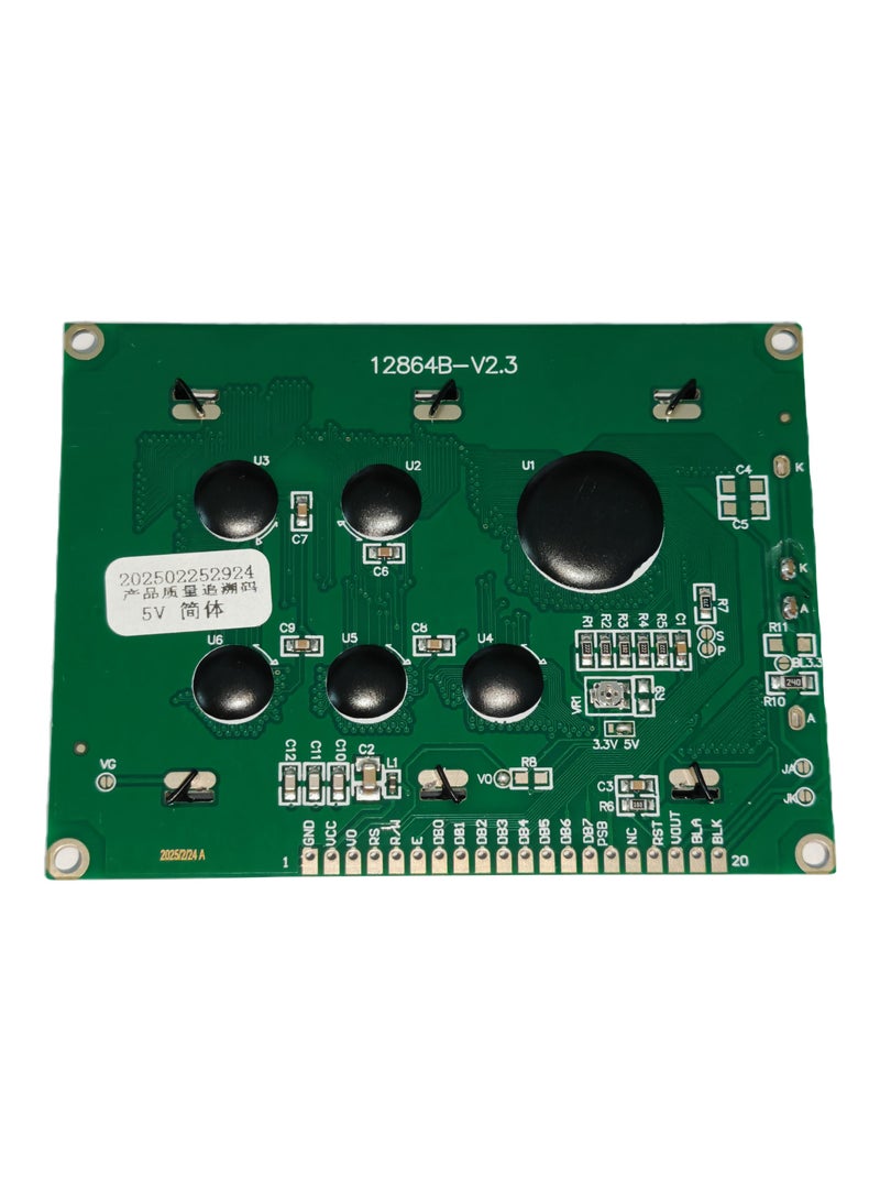 LCD 128x64 Graphic Display ST7920 Module, compatible with Arduino, ESP, Raspberry Pi