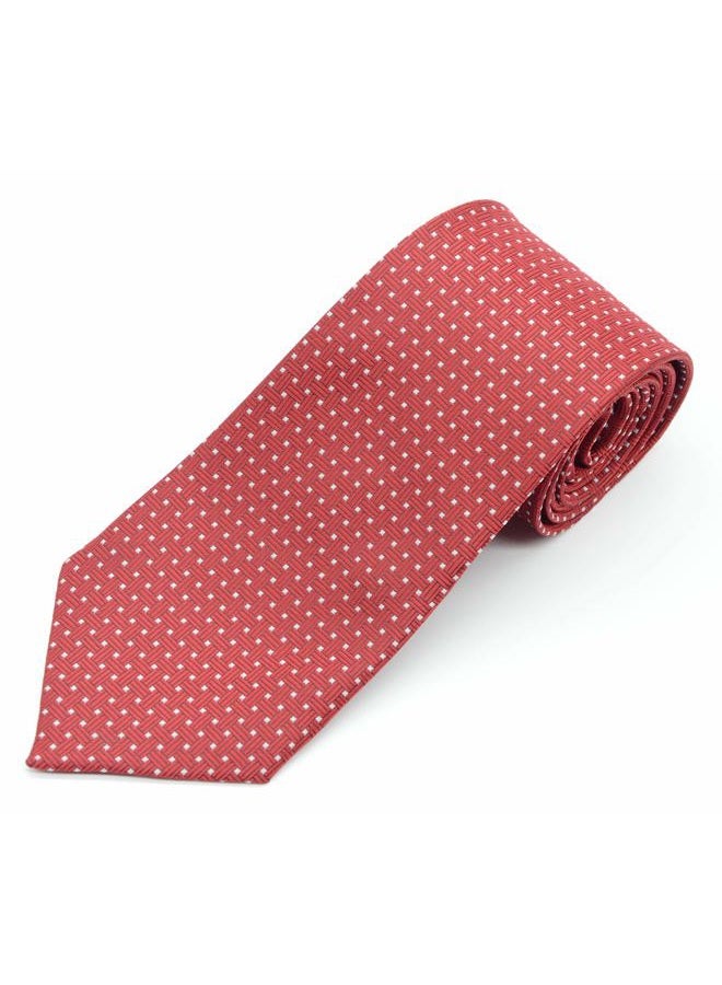 Geotae Zerun EXT Collectino 100% Silk Necktie, New Classic Weave Style Red White Dot Fashion Trendy Chick Elegant Formal Business Tie JACQUARD WOVEN Men's Suits Groom Wedding Marriage Party Ties - Image 5