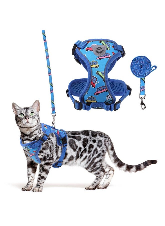 كولتيل مجموعة حزام ومقود للقطط من KOOLTAIL، مقاومة للهروب من أجل المشي والسفر الآمن، عاكسة ومريحة وسهلة التحكم، حزام قابل للتعديل للقطط الصغيرة والكبيرة للأولاد والبنات والقطط الصغيرة والمتوسطة والكبيرة والسيارة - Image 1