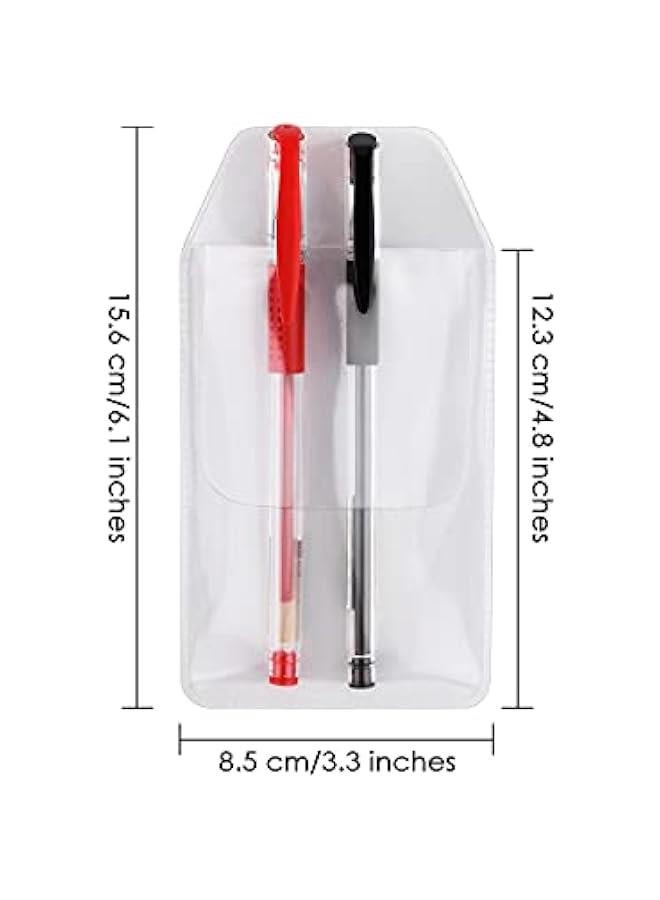 Generic Shirt Pocket Protector 10 Pieces PVC Pocket Protectors for School Hospital Office Supplies (Clear) - Image 2