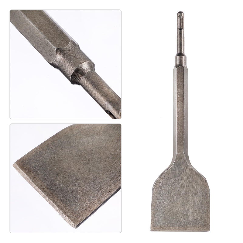 Angled Bent Tile Chisel 17x280x75mm For Hammer Drill Masonry Floor Scraper Brick Removal Tool Round Shank Wide Scaling Chisel For Tile And Concrete Walls - Image 5