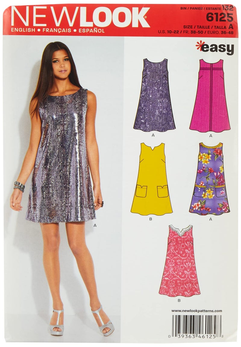 Simplicity Creative Patterns New Look 6125 Misses Dress A 10121416182022
