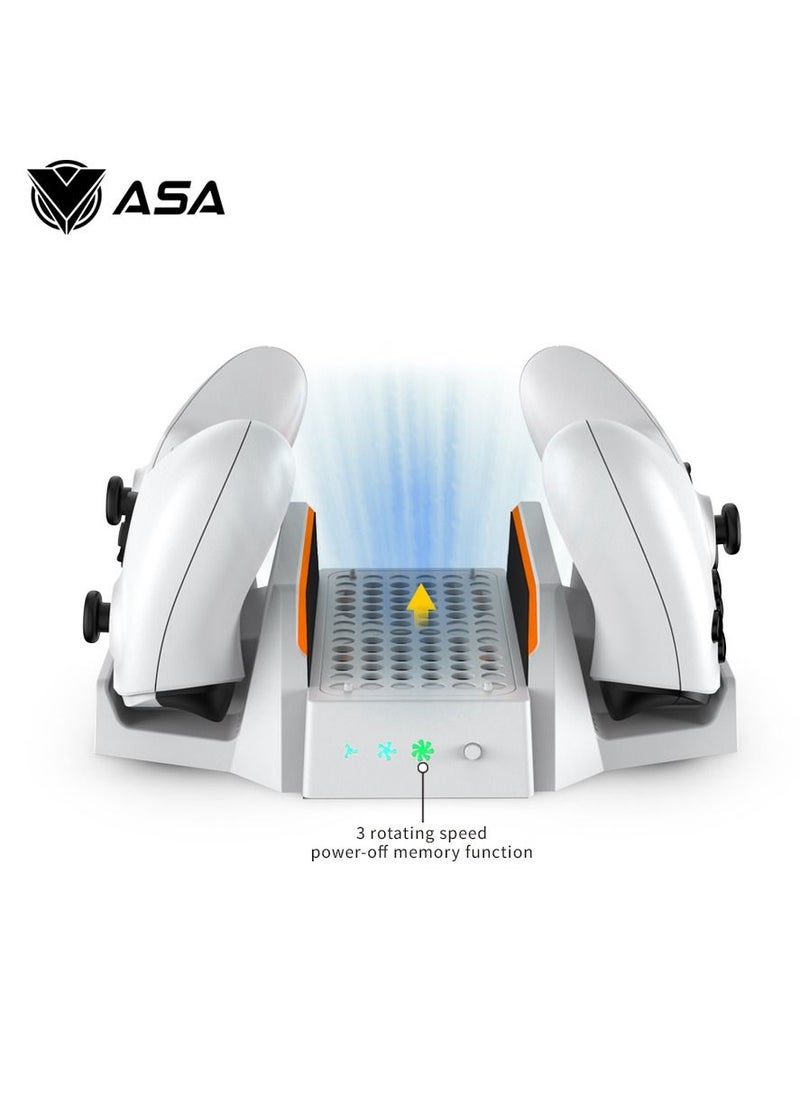 أيه أس أيه - حامل تبريد متعدد الوظائف لـ X-Series S مع مروحة تبريد مزدوجة مع قاعدة شحن مزدوجة تحكم مع مؤشر LED - Image 1