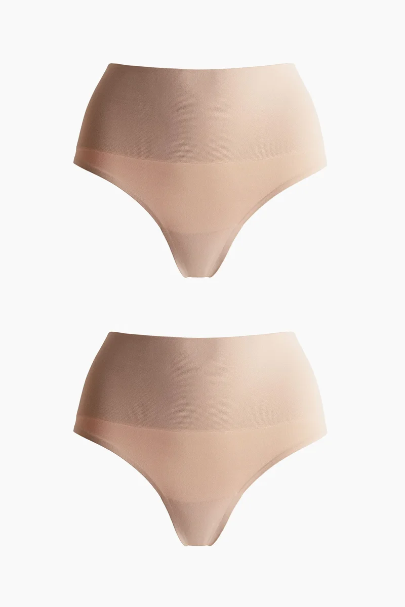 H&M 2-pack Seamless Light Shape Thong briefs