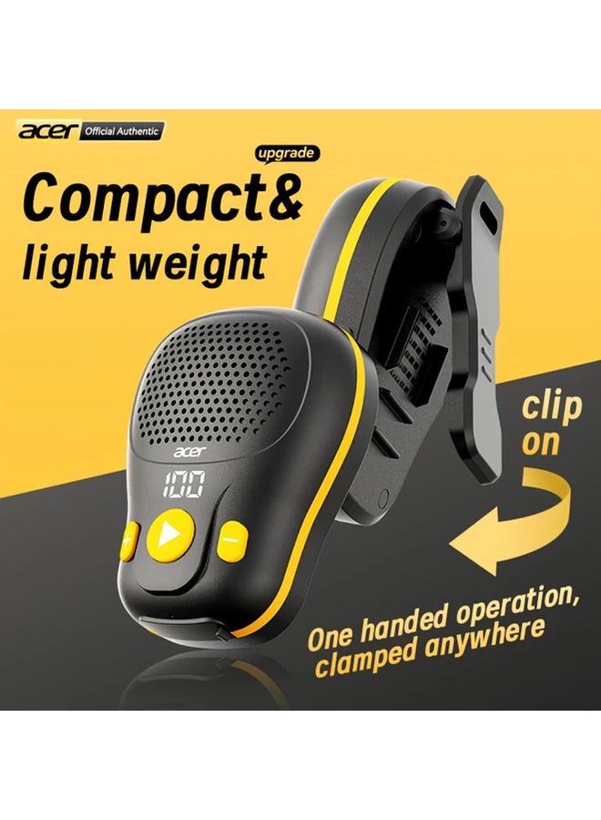 Green Portable Wireless Speaker IPX6 Waterproof Clip On 18 Hours Playtime USB Charging - Image 2