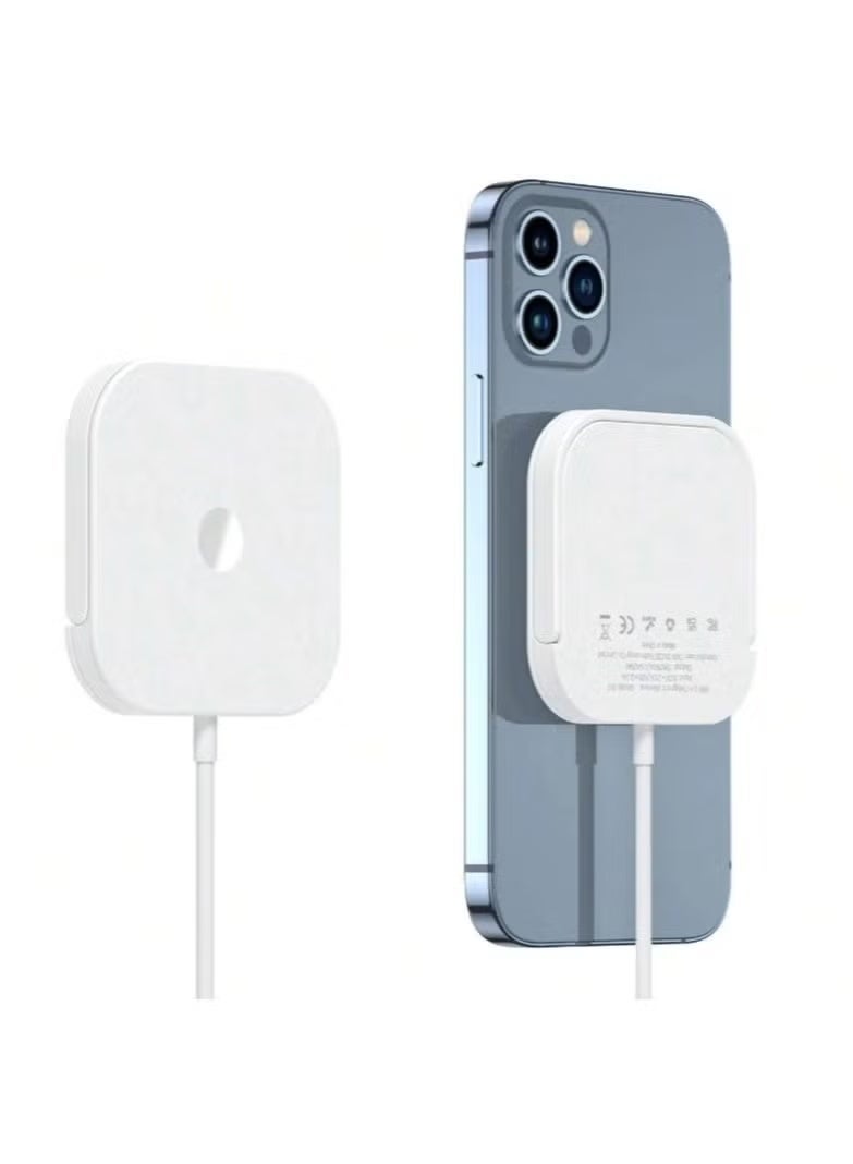 شاحن لاسلكي MagSafe 3 في 1 بقوة 15 واط مع قاعدة شحن، متوافق مع هواتف iPhone 17/16/15/14/13/12، وApple Watch، وسماعات Airpods 3 وAirpods pro. - Image 1