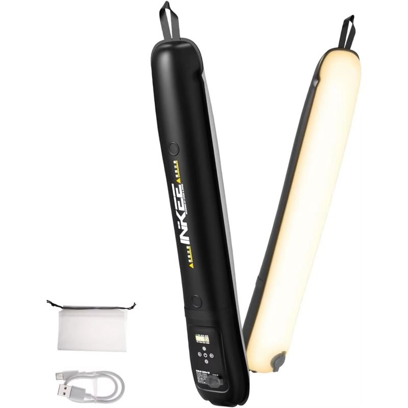 Inkee Gc12 Bi-Color Portable LED Video Light, 12W Inflatable Ball, 2700k-6500k, CRI 95+ Photography Lamp - Image 1