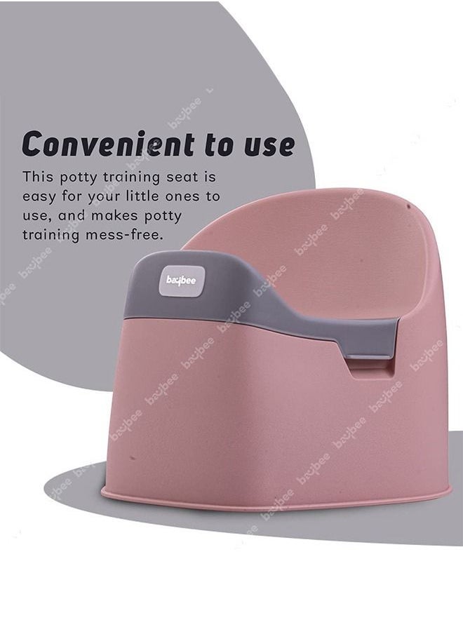 BAYBEE - Baby Potty Training Seat For Kids Baby Potty Seat Chair With Closing Lid And Removable Tray Potty Trainer Seat For Toddlers Potty Seat For Baby 0 To 3 Years Child Boys Girls Beige - Image 1