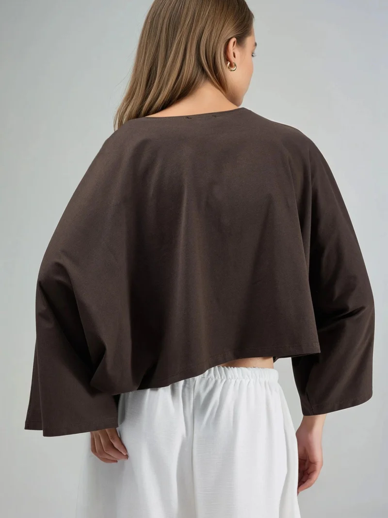 بوسيم BUSEM Loose Fit Boat Neck Blouse