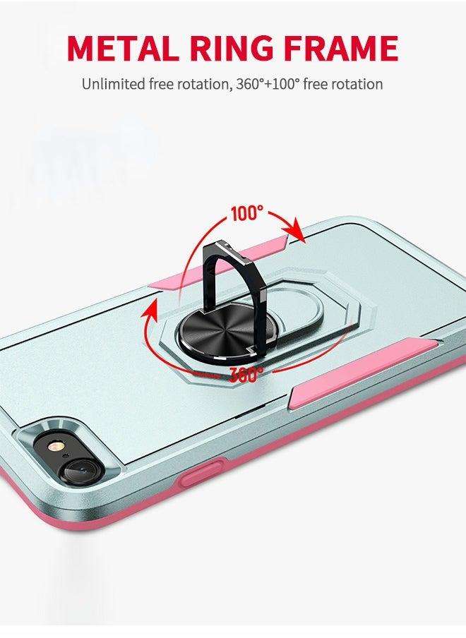 GROIC For iPhone SE 2022 Case (3rd Gen), iPhone SE 3 Case with Ring Kickstand Bracket  Shockproof Support Magnetic Car Mount Double Protection Case for iPhone SE2/7/8 4.7 Inch  - Image 4