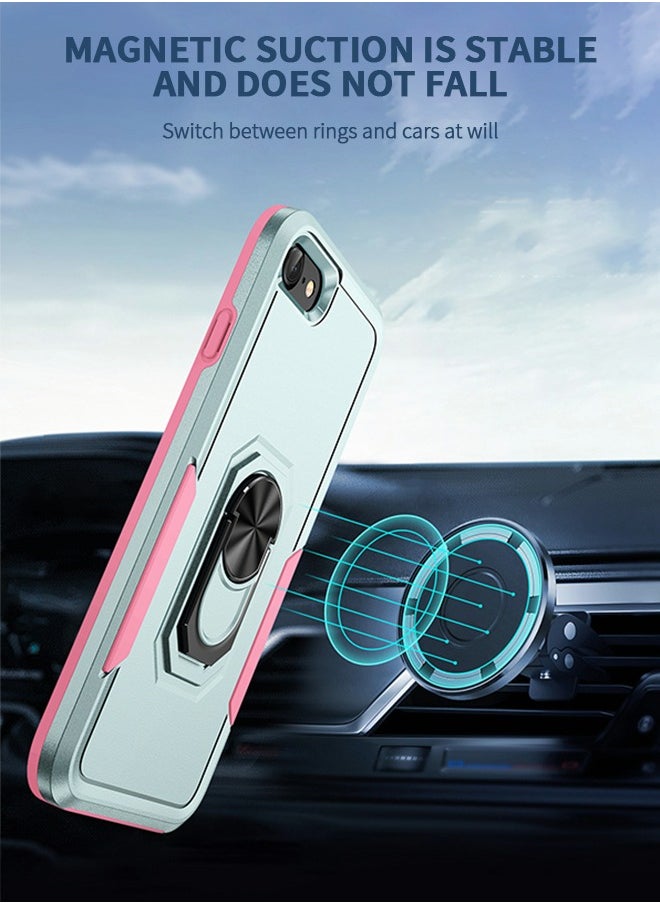 GROIC For iPhone SE 2022 Case (3rd Gen), iPhone SE 3 Case with Ring Kickstand Bracket  Shockproof Support Magnetic Car Mount Double Protection Case for iPhone SE2/7/8 4.7 Inch  - Image 5